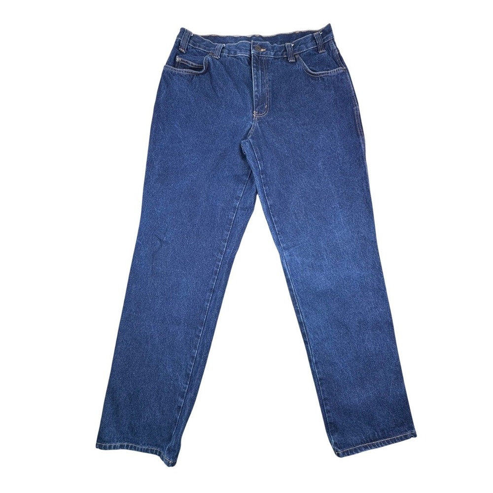VTG Cintas 394 Denim Mens Dark Wash Straight Leg‎ Jeans 100 Cotton 34x34 Blue